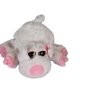 Caltoy Pink PIG HAND PUPPET 10" Plush Stuffed Animal Big Brown Eyes So Very Cute
